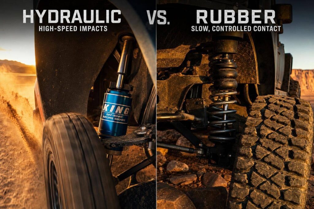 Hydraulic vs. Rubber Bump Stops: Key Differences